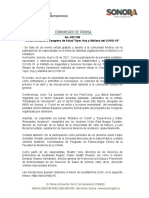 29-03-21 Invita Isssteson A Congreso de Salud "Ayer, Hoy y Mañana Del COVID-19"