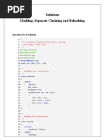 Task 4 - Solutions - Separate Chaining and Rehashing