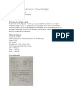Laboratorio 1 Compuertas Lógicas