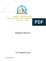 Credit Policy 2018