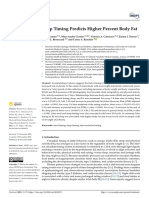 Nutrients: Later Meal and Sleep Timing Predicts Higher Percent Body Fat