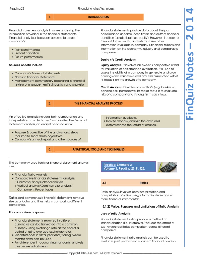 Financial Analysis Techniques | PDF | Return On Equity | Financial ...