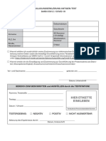 Einwilligungserklärung Antigen-Test Physiotherapeut