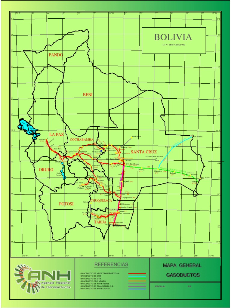 Mapa de Gasoductos en Bolivia | PDF