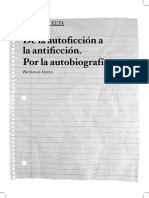 Alberca - De La Autoficcion a La Antificcion