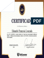 Certificado Oratória - Eduardo Franzoia Louzada
