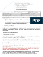 Guia de Actividades para Quinto Año Lab y Registro Año Periodo Escolar 2020-2021