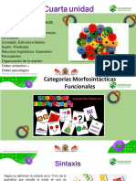 Categorías Morfosintácticas Funcionales