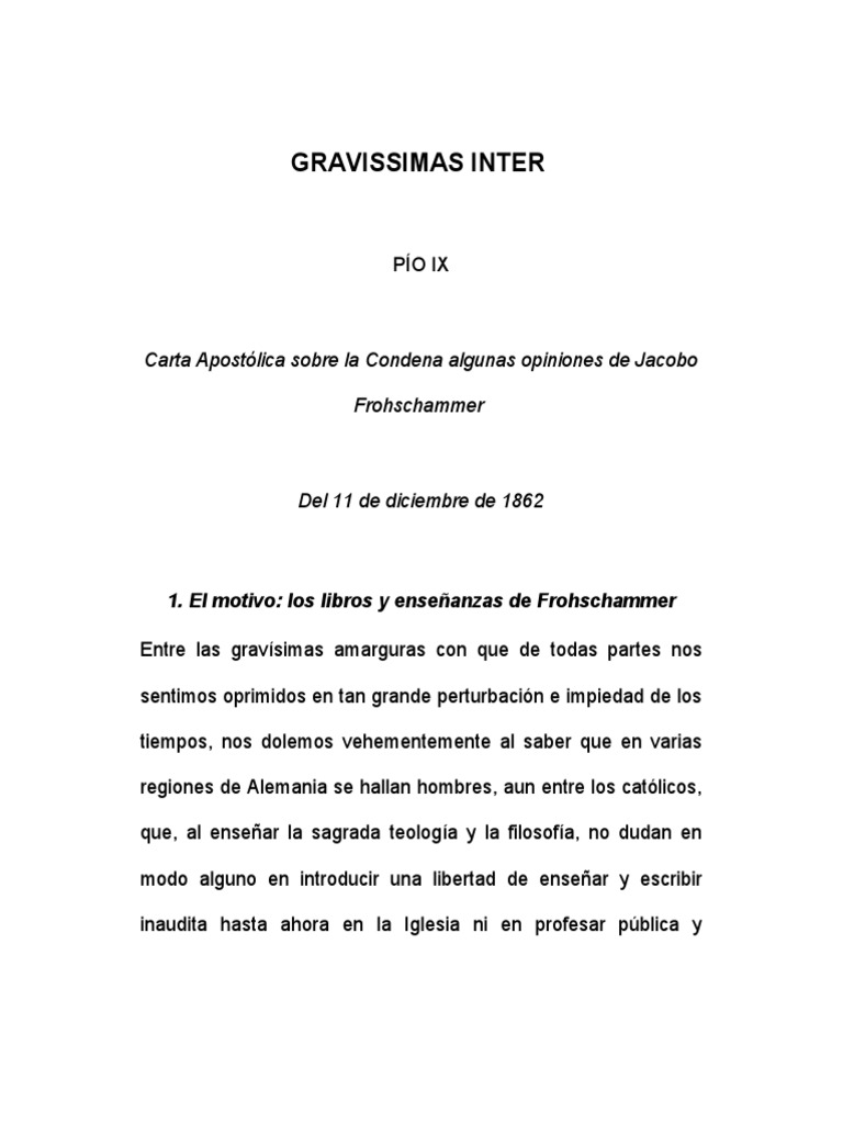 Gravissimas Inter PDF Dogma Fe