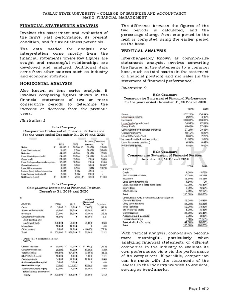 Financial Statement Analysis Techniques | PDF | Dividend | Equity (Finance)
