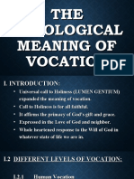 The Theologocal Meaning of Vocation