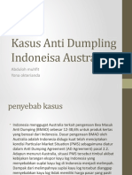 Kasus Anti Dumpling Indoneisa Australia - Muhfit & Yona
