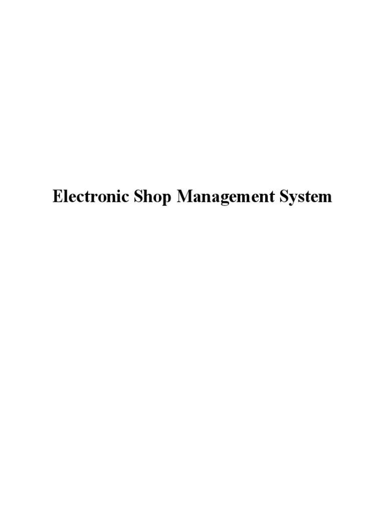 Electronic Shop Full | PDF | Runtime System | Class (Computer Programming)