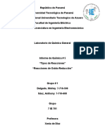 Informe de Laboratorio - Tipos de Reacciones