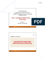 Part 1: Establish WSH Policy: Learning Unit 3 (Elearning) WSH Performance Monitoring