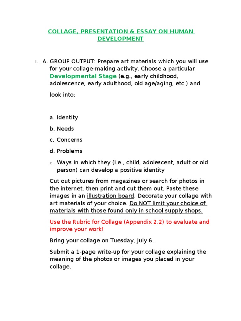 HW Collage & Essay Mode) PDF Collage Identity