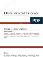 Object or Real Evidence: Xavier University - Ateneo de Cagayan College of Law