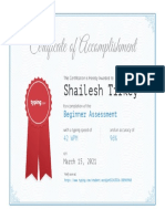 Typing Beginner Certificate