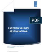 Panduan Validasi KRS Mahasiswa SIAK