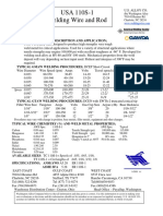 110S-1 Alloy Steel Welding Wire Data Sheet