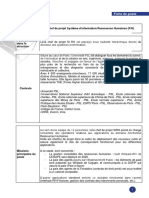 Fiche de Poste Chef de Projet Sirh 3