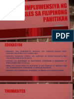 Ang Ipluwensiya g Ingles Sa Filipinong Panitikan