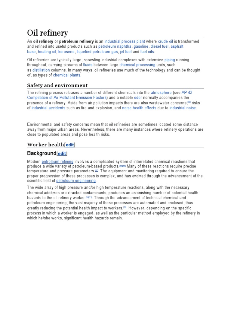 Draft For Oil Refinery | PDF | Oil Refinery | Petroleum
