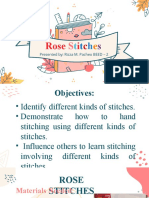 Learn Hand Stitches with Rose Design