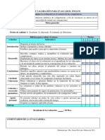 Escala de Valoracion para Evaluar Ensayos