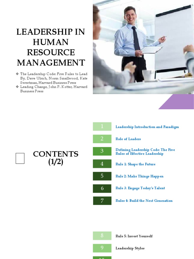 Leadership in Human Resource Management | PDF | Leadership | Creativity