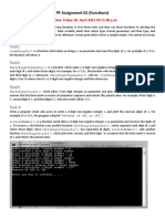 PF Assignment 01 (Functions