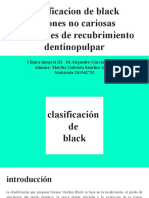 Clasificacion de Black, Clasificacion de Lesiones No Cariosas,Materiales de Recubrimiento Pulpar