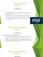 Politics of Human Rights (Week-11) : Class/Lecture-21