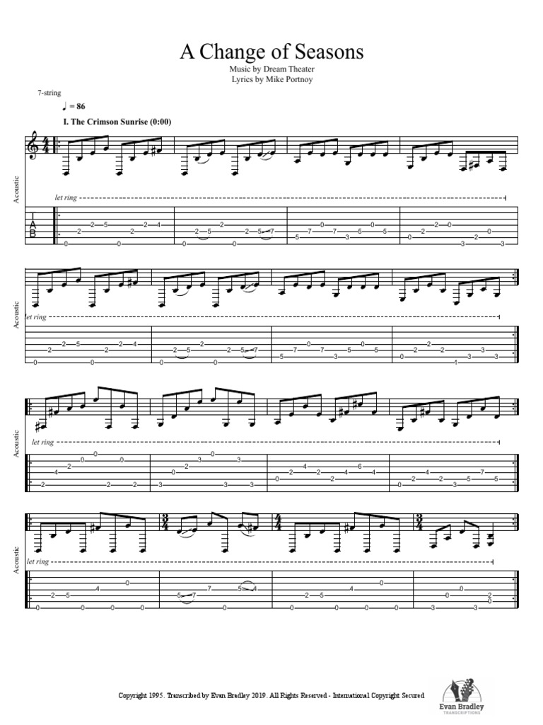売れ筋商品 A Change Rock Progressive | PDF | Notation & Tab Seasons of 趣味・スポーツ・実用
