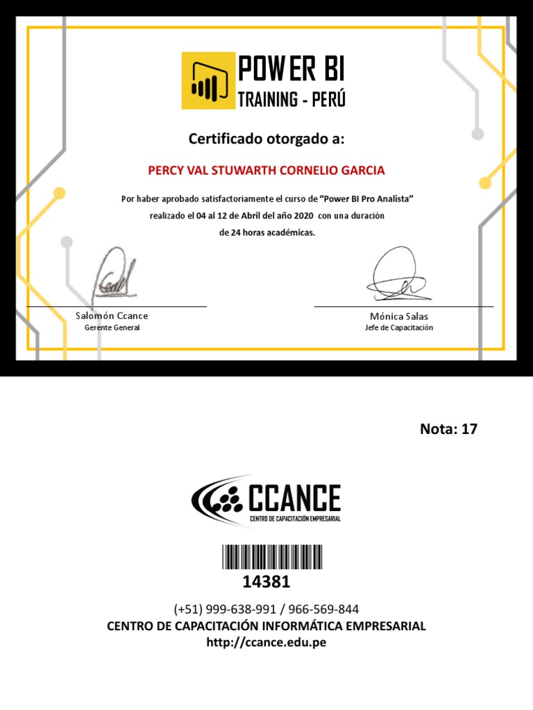 Certificado de Power BI Pro Analista | PDF