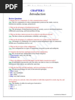 Review Questions: Identify The Five Components of A Data Communications System?