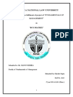 BCG Matrix Analysis of Chanakya National Law University Project