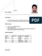 Ashish Shivaji Bhoir CV