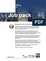 Job Pack: Message From The President and Principal