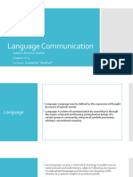 Language Communication: Subject: Business English Chapter: # 14 Lecturer: Shafiqullah 'Miakhail''