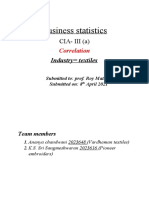 Business statistics correlation textiles industry