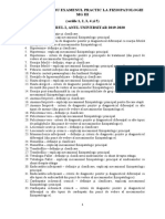 Tematica Examen Practic Fiziopatologie Sem. I 2019-2020