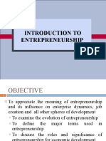 Intoduction To Entrepreneurship