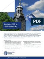 Start Your PHD at Leiden University