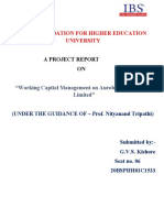 Icfai Foundation For Higher Education University: A Project Report ON