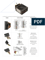 A continuación se mencionan los conectores de fuente más comunes y los voltajes que nos pueden brindar