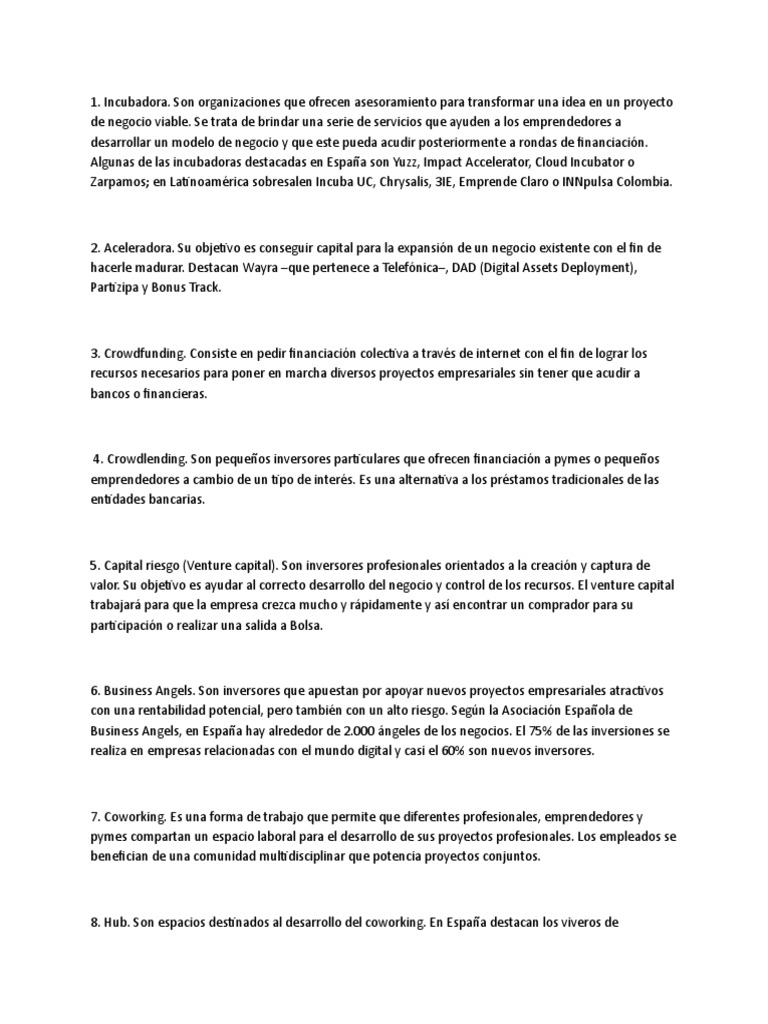 Guía de financiación y apoyo a startups | PDF | Capital de riesgo ...