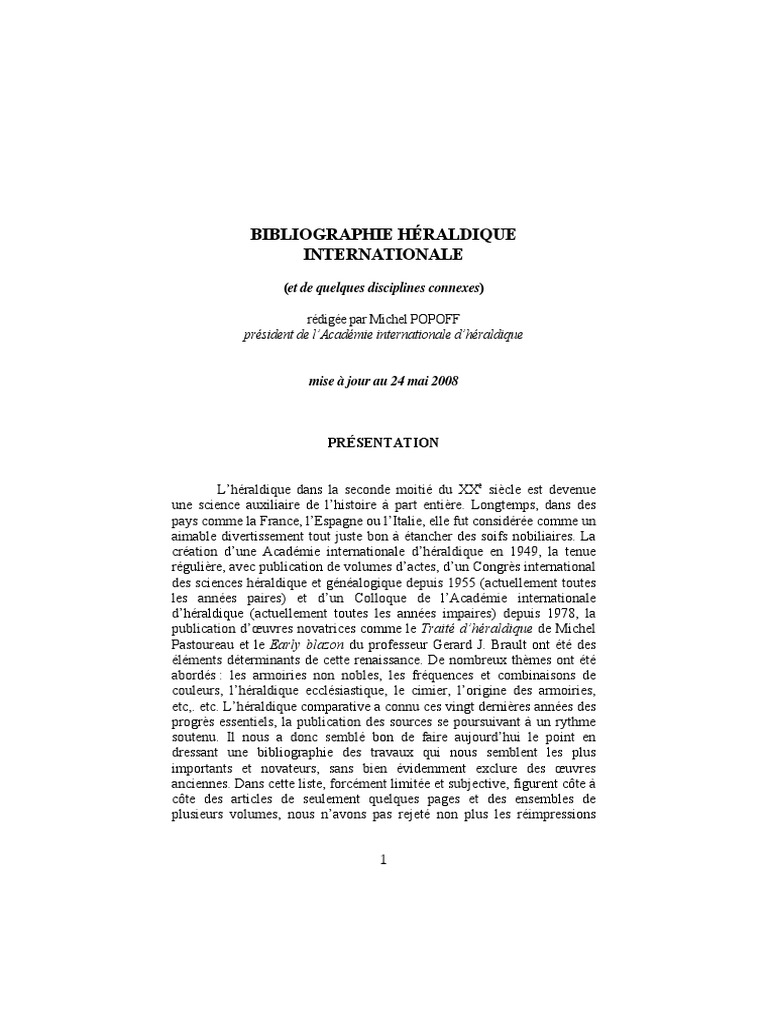 Biblio Internationale, PDF, Héraldique