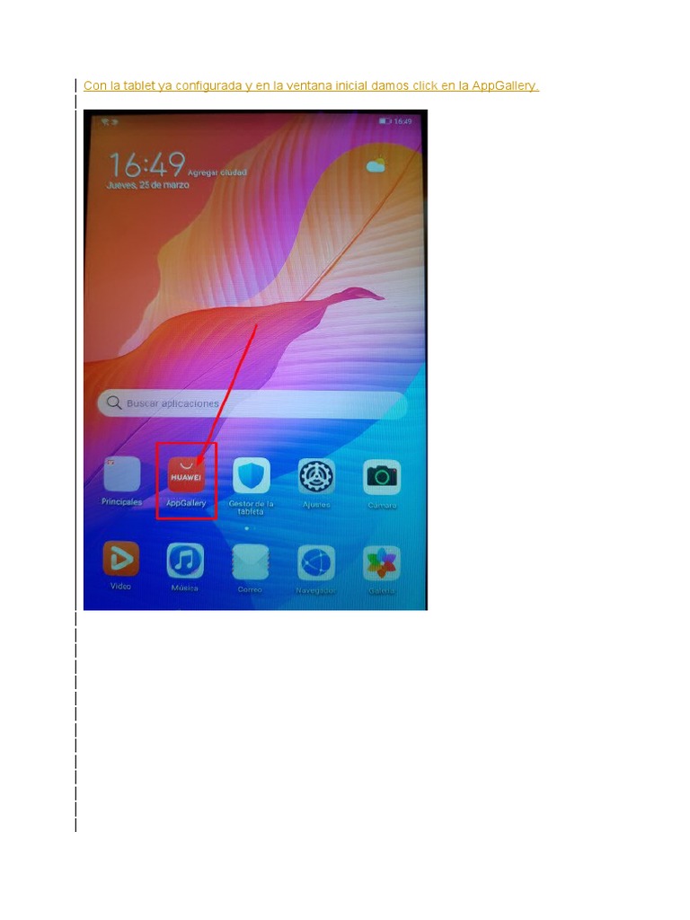 Configuración Google Play Tablet Huawei Mate T Modelo KOB2W09 PDF