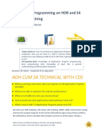 ABAP ON HANA Syllabus